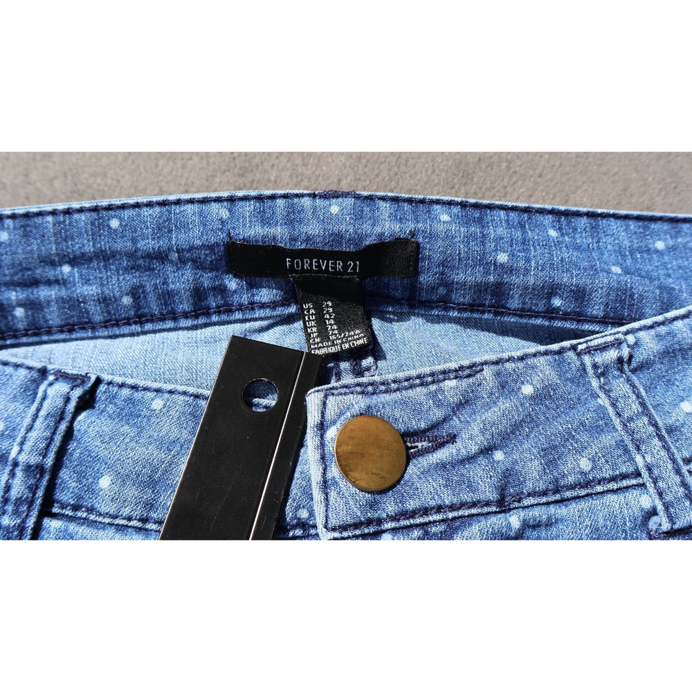 Forever 21 Womens Size 29‎ Denim Jeans Skinny Ankle Pants Blue Stretch Med Wash - Picture 5 of 12